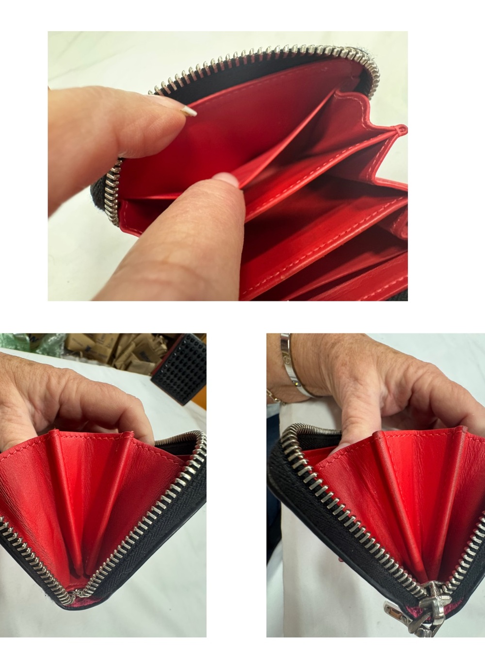 Christian Louboutin Hot Pink studded Zip Wallet - Picture 9 of 9